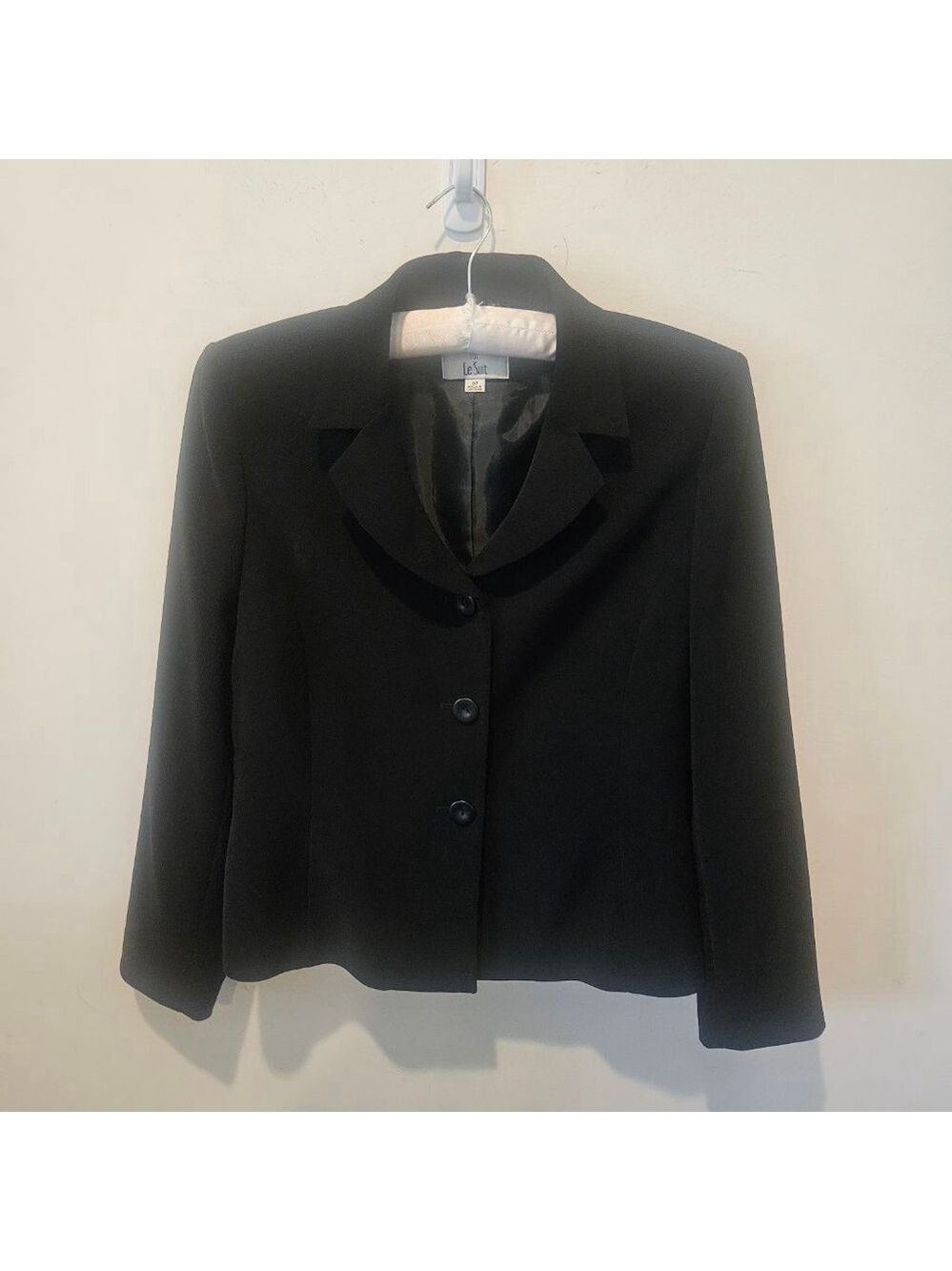 Women's Le Suit Black 3-button-down Blazer 8P